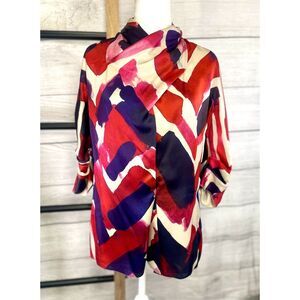 Armani Collezioni Silk Blouse– Size 6 / Italy 42– Abstract Print– Made in Italy